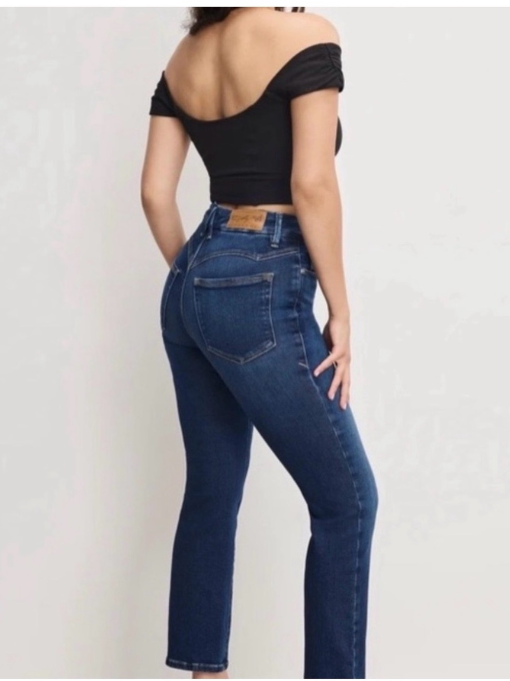 Good American Dolly Jolene’s Dark Blue Straight Leg Jeans size 4/27